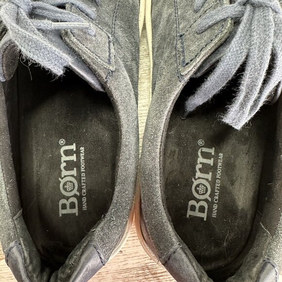 Born Men's Jib Sneakers Size 10.5 Flag Navy Combo Suede Leather Upper Opanka - Picture 4 of 12